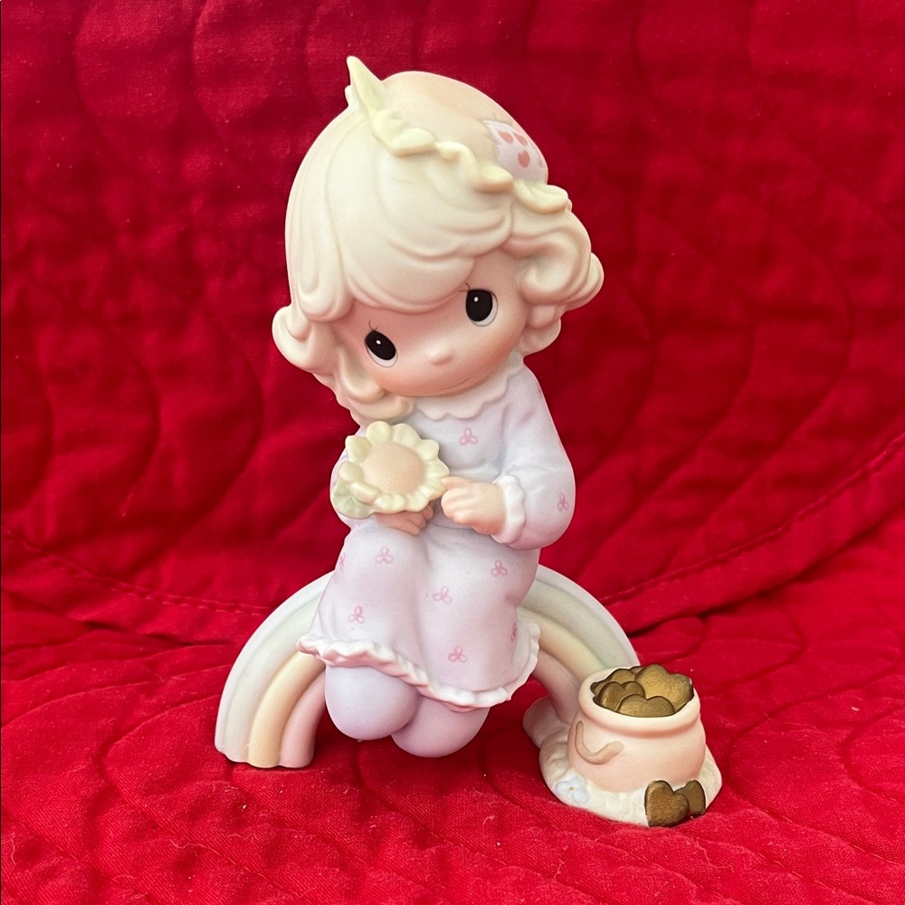 Precious Moments Pink and White Figurine
